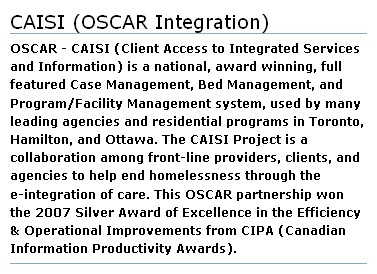 OSCAR - CAISI Integration